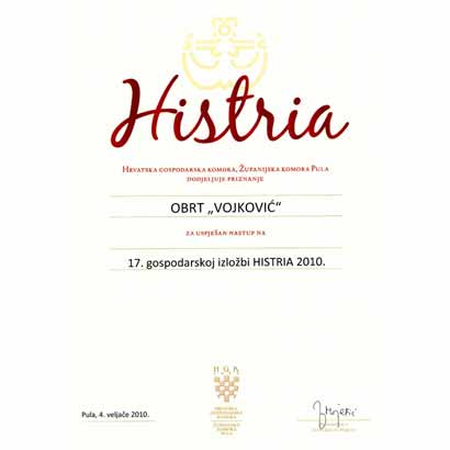 Ribarski suveniri Vojković -  priznanja